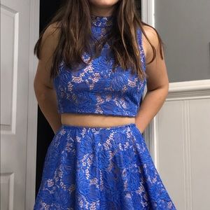 Jodi Kristopher Size 5 formal two piece Blue Dress